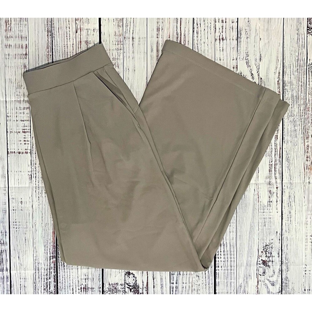 NWOT Halara High Waisted Wide Leg Pocket Pants Slate Gray M Petite